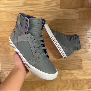 Supra Skytop Sneaker Purple Grey US size 8, UK 7, EU 41